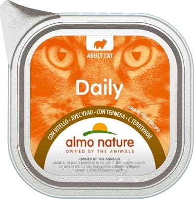 Almo Nature Daily Vaschetta gusto VItello Gatti Adulti 100gr - 2