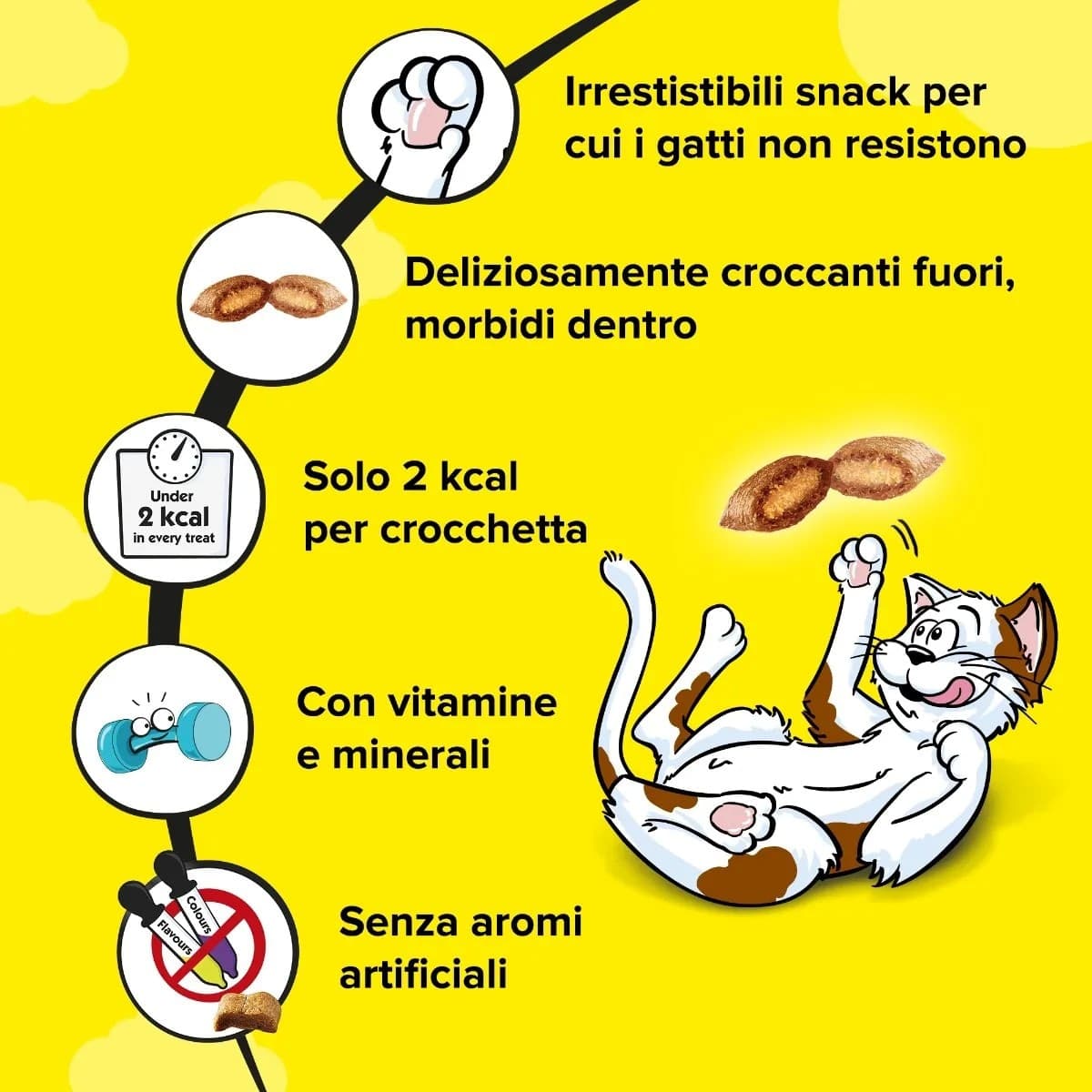 Catisfactions Snack per Gatti gusto Tacchino 60gr in Golosità croccanti 101 Market - Poggibonsi, commercioVirtuoso.it