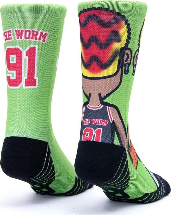 Calzini Scrimmage Stampa unisex basket The Worm Green in Calze sportive 3A Moda Mare Sport - Bellaria Igea Marina, commercioVirtuoso.it