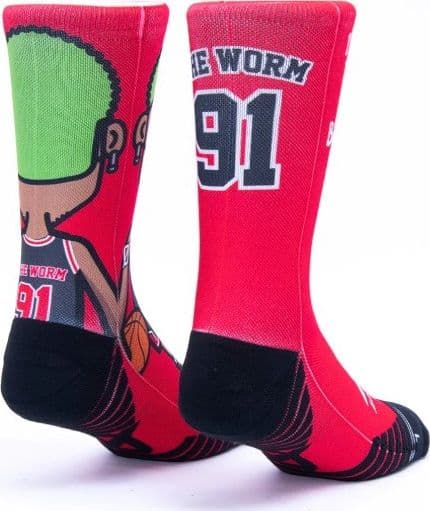 Calzini unisex Scrimmage Stampa  basket The Worm Red in Calze sportive 3A Moda Mare Sport - Bellaria Igea Marina, commercioVirtuoso.it