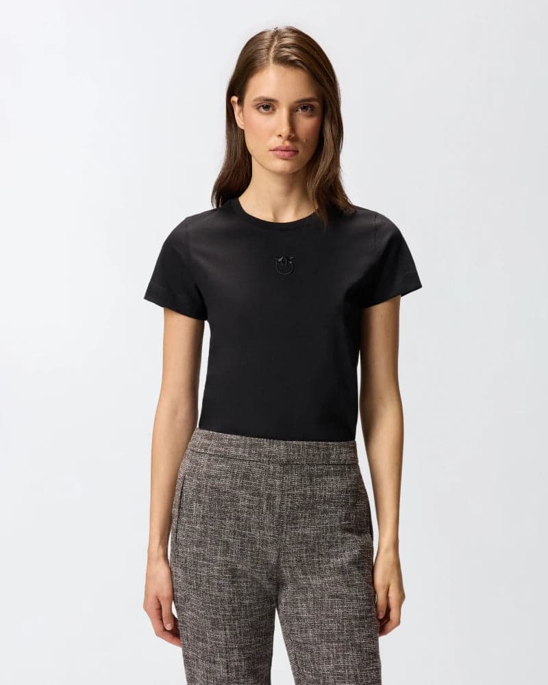 Pinko BUSSOLOTTO T-SHIRT JERSEY PATCH FW25 da donna in T-shirt Drestige - Casamassima, commercioVirtuoso.it