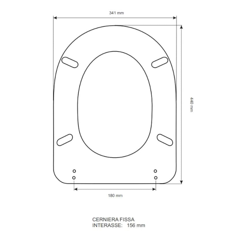 COPRIWATER SINTESI PRIMA VERSIONE BIANCO CON CERNIERE CROMATE in Sedili WC Masterbrico - Longobardi, commercioVirtuoso.it