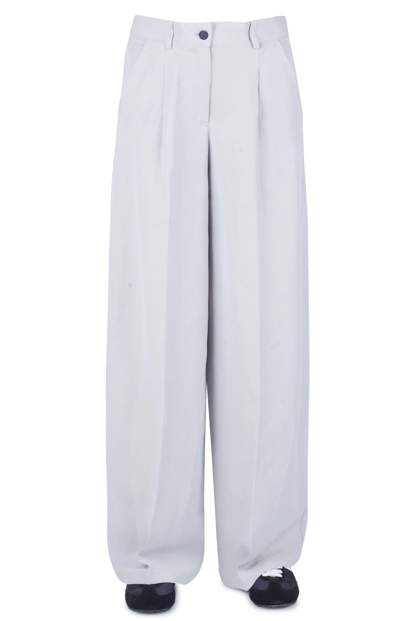 Liviana Conti - Pantalone - 470806 - Grigio chiaro da donna in Pantaloni Drestige - Casamassima, commercioVirtuoso.it