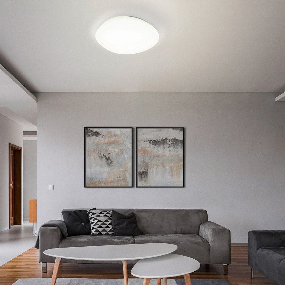 Plafoniera Contemporanea Sileras-A Led Grande Acciaio Bianco in Plafoniere LuceArt - Montecorvino Pugliano, commercioVirtuoso.it