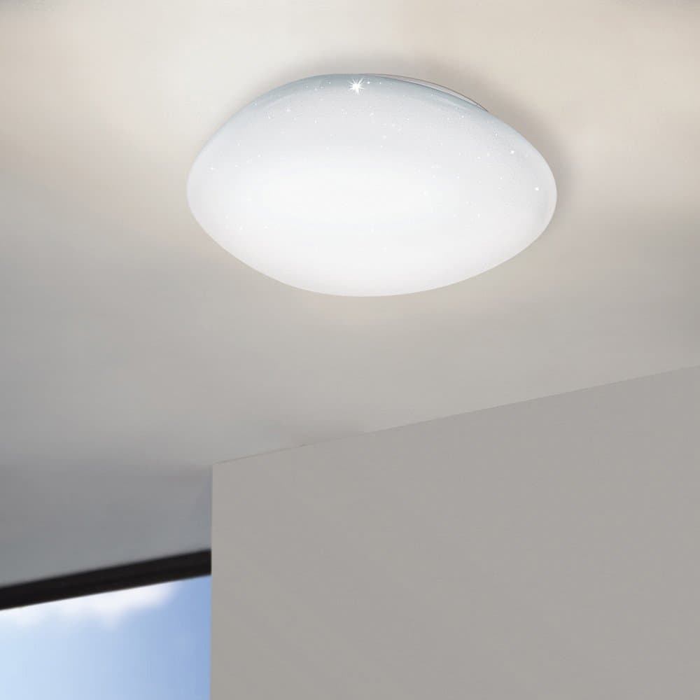 Plafoniera Contemporanea Sileras-A Led Grande Acciaio Bianco in Plafoniere LuceArt - Montecorvino Pugliano, commercioVirtuoso.it