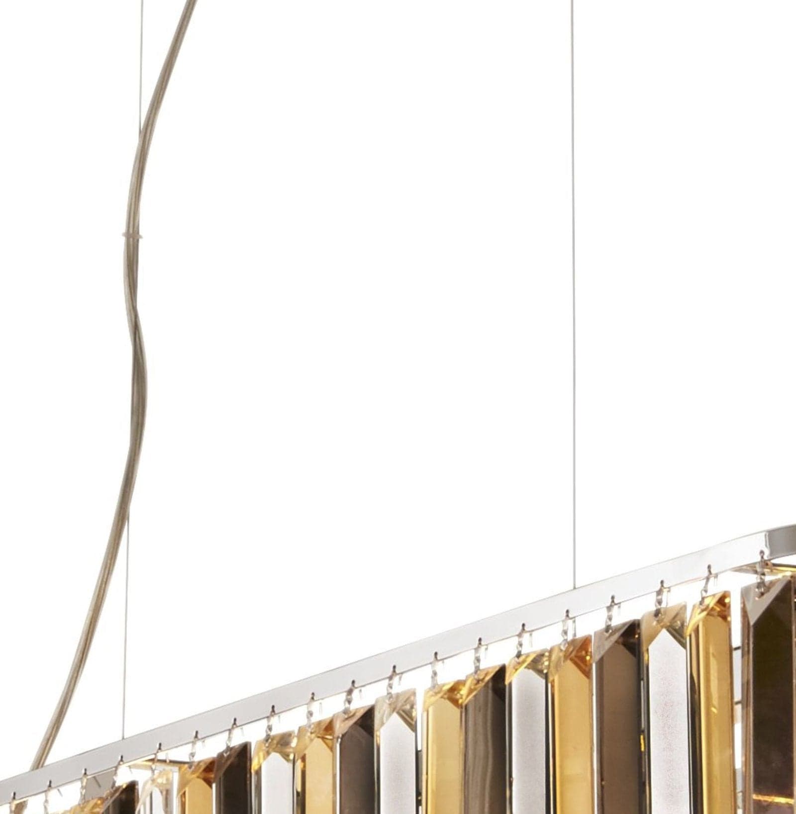 Lampadario Contemporaneo Clarissa Acciaio Cromo Vetro Bianco 8 Luci E14 in Lampade a sospensione LuceArt - Montecorvino Pugliano, commercioVirtuoso.it