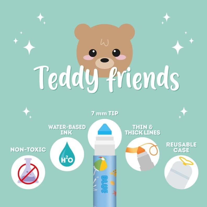Legami - Set di 12 Pennarelli - Teddy Friends (TOD0001) in Evidenziatori Cartospedia - Napoli, commercioVirtuoso.it