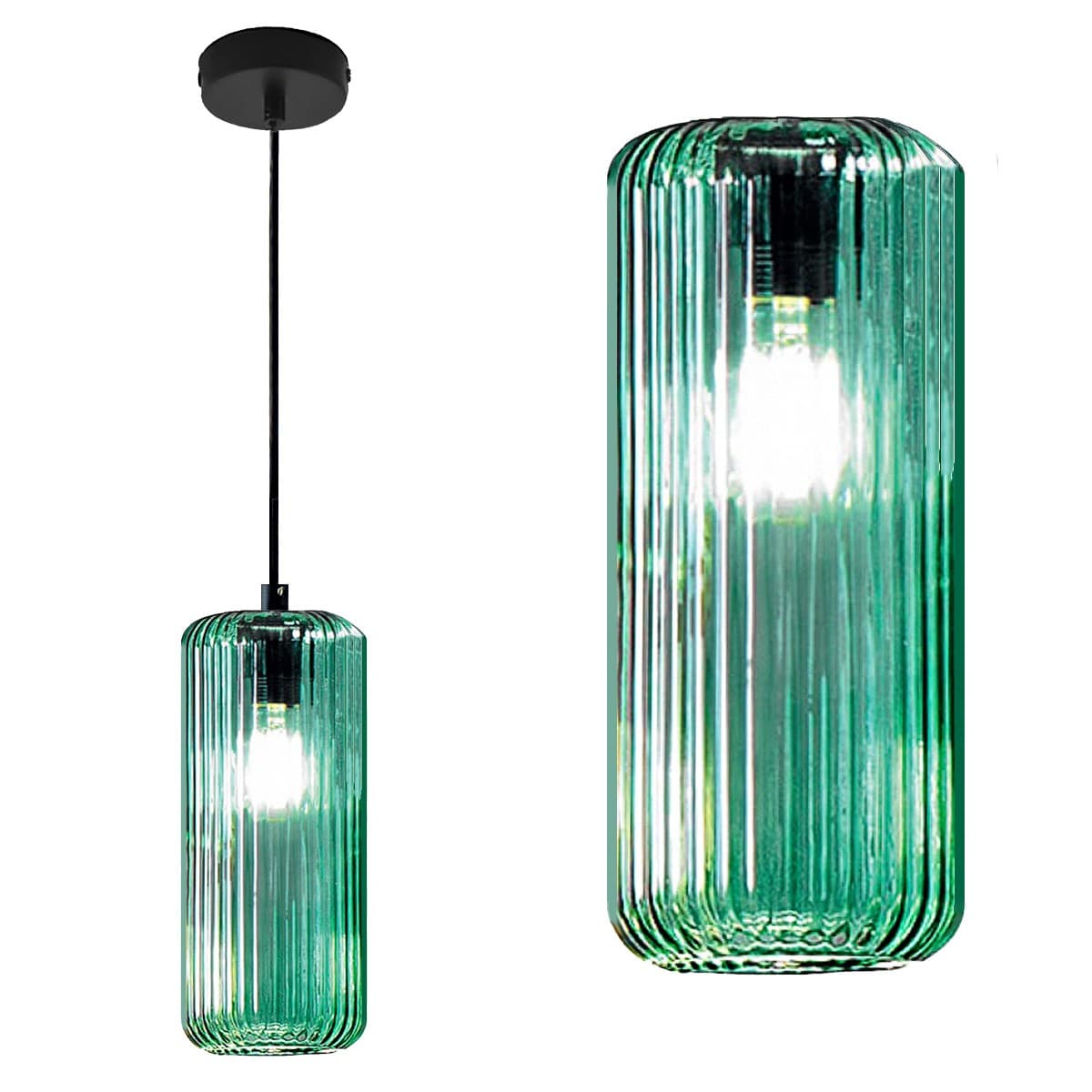 Sospensione vetro colorato Gea Luce RAIKA VP B1 E27 LED lampada soffitto moderna in Lampade a sospensione Lampadari Bartalini - Colle di Val d’Elsa, commercioVirtuoso.it