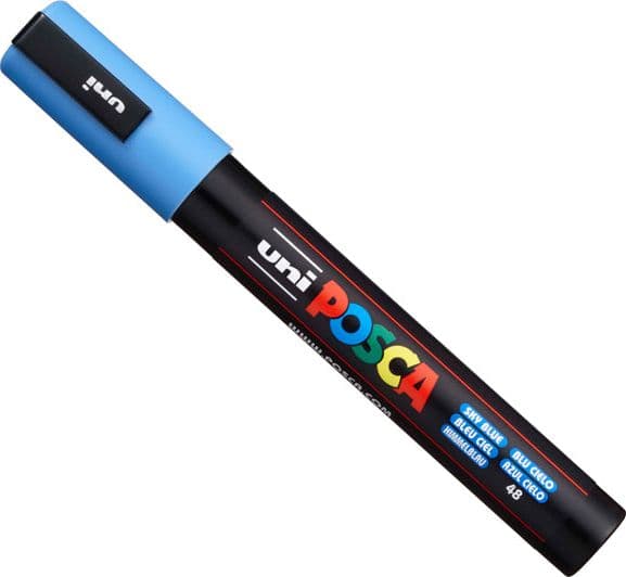 Marcatore Uni Posca Pc5M Blu Cielo P. Media
