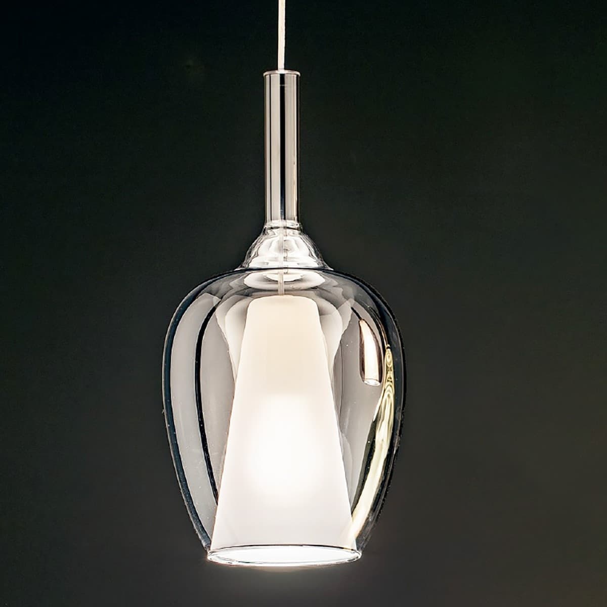 Sospensione vetro trasparente Gea Luce OFELIA S10 E27 LED lampada soffitto in Lampade a sospensione Lampadari Bartalini - Colle di Val d’Elsa, commercioVirtuoso.it