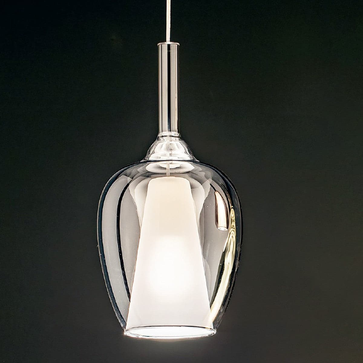 Sospensione vetro trasparente Gea Luce OFELIA S10 E27 LED lampada soffitto in Lampade a sospensione Lampadari Bartalini - Colle di Val d’Elsa, commercioVirtuoso.it