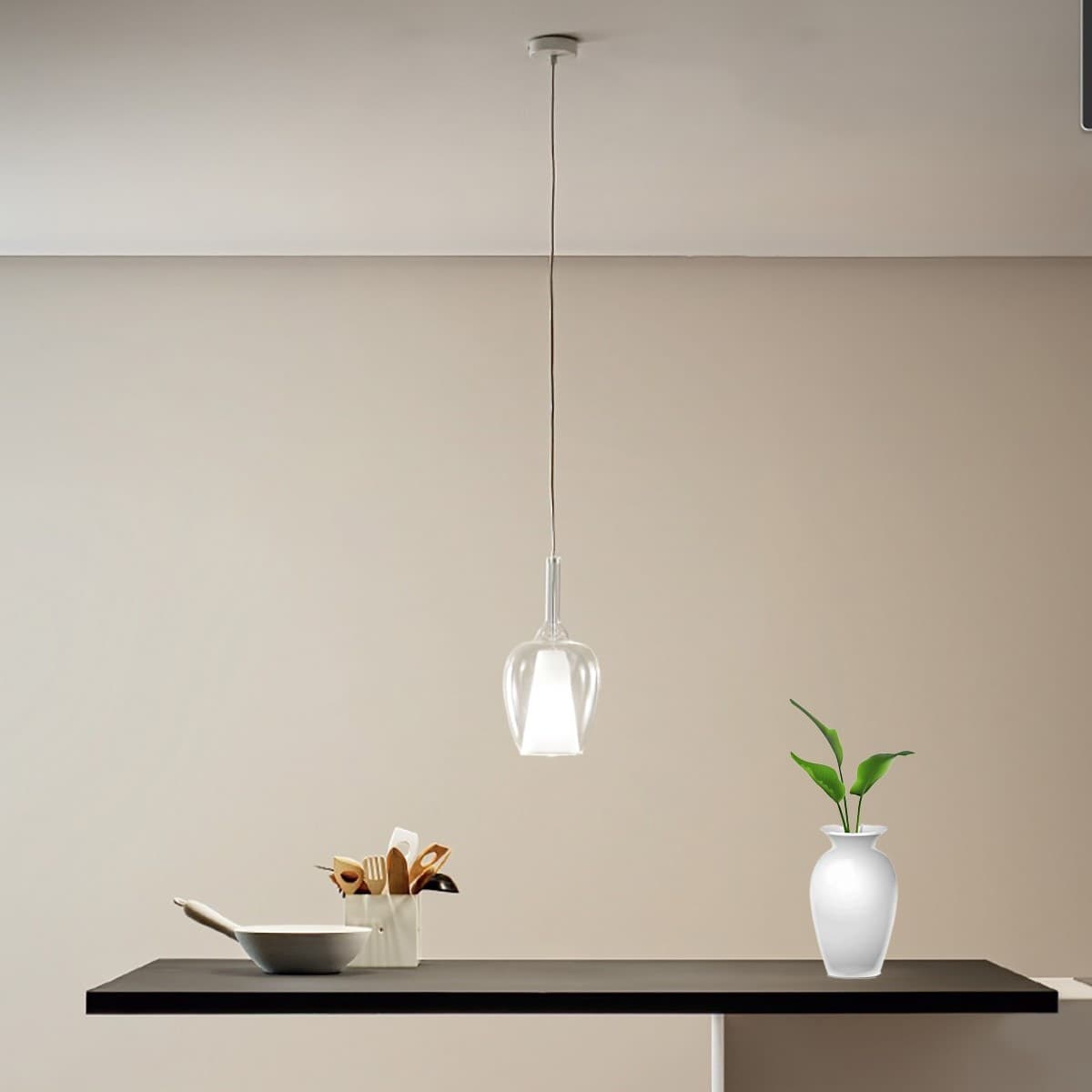 Sospensione vetro trasparente Gea Luce OFELIA S10 E27 LED lampada soffitto in Lampade a sospensione Lampadari Bartalini - Colle di Val d’Elsa, commercioVirtuoso.it