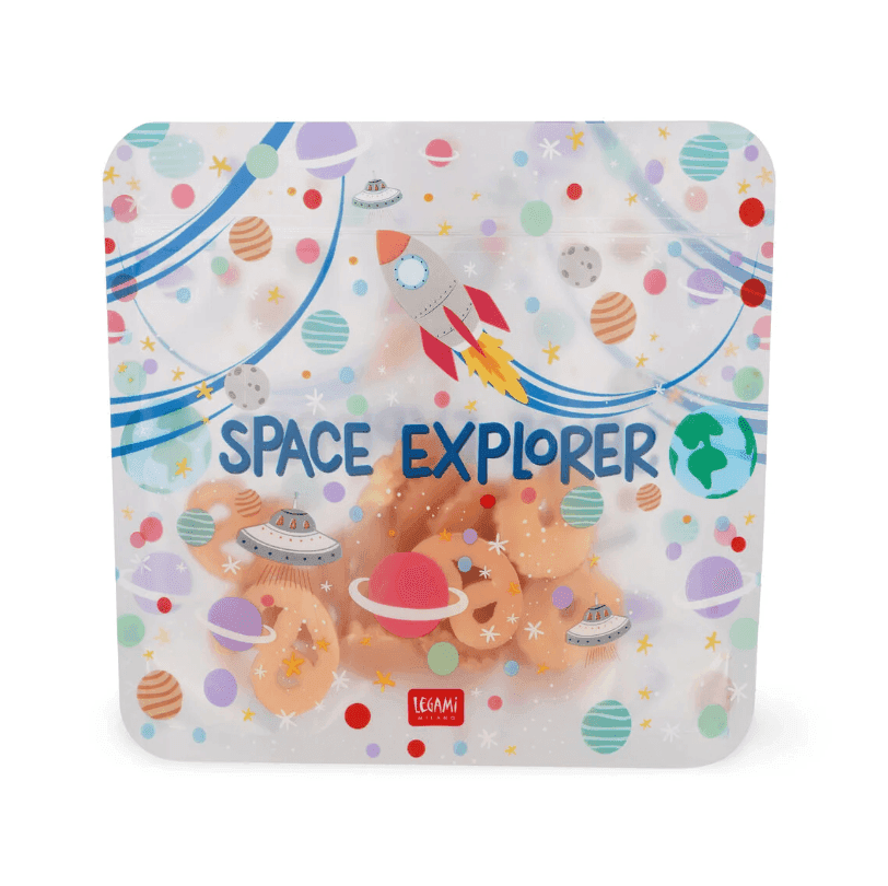 Legami - Set di 3 Buste per Alimenti Riutilizzabili - Space - Snack Bags (ZB0002) in Contenitori e buste per tramezzini e alimenti Cartospedia - Napoli, commercioVirtuoso.it