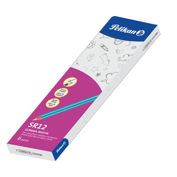 Box 6 Gomma-Matita Sr-12 Pelikan