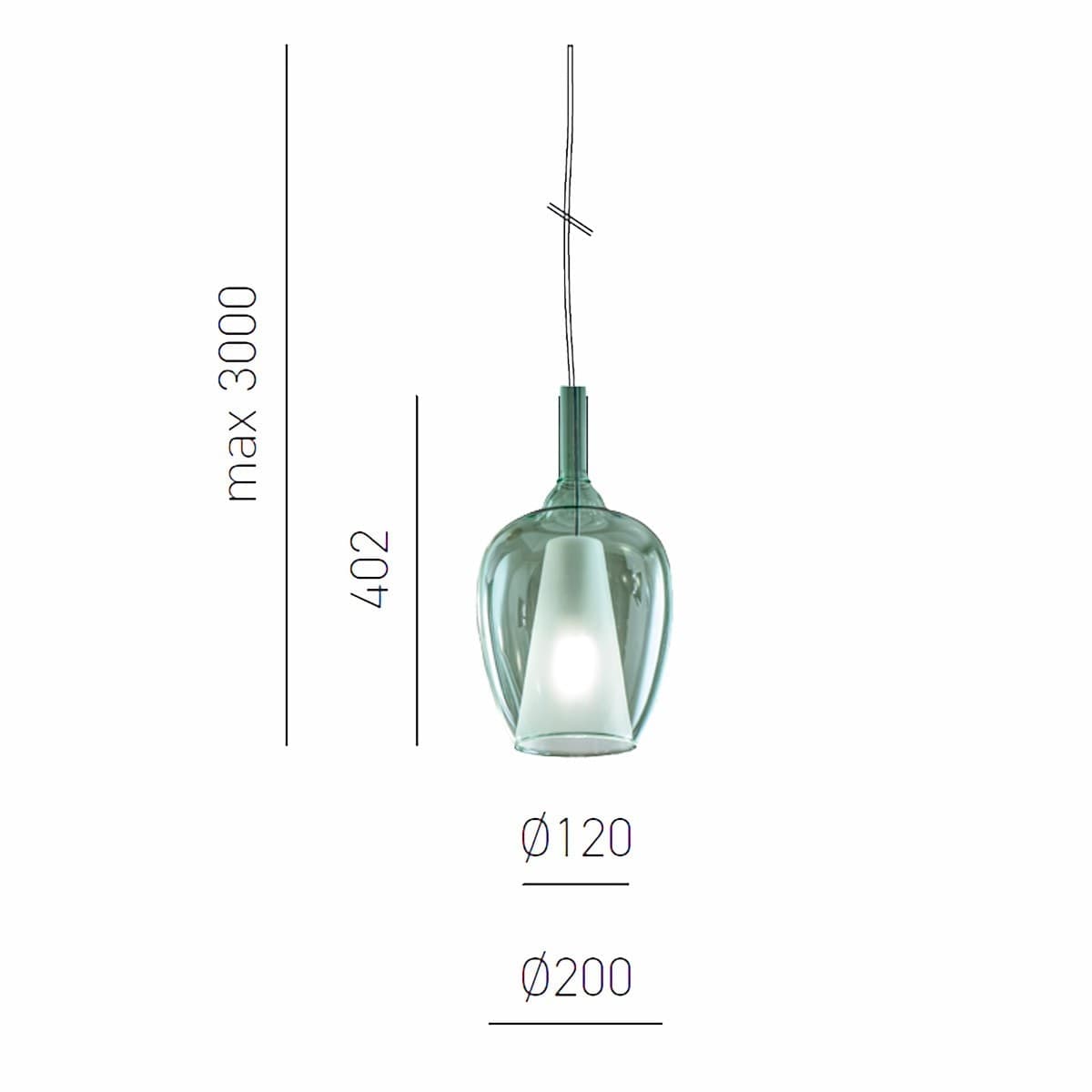 Lampadario vetro colorato Gea Luce OFELIA S E27 LED lampada soffitto in Lampade a sospensione Lampadari Bartalini - Colle di Val d’Elsa, commercioVirtuoso.it