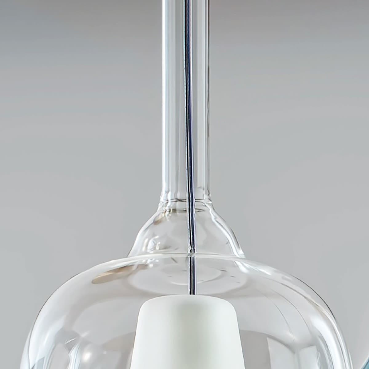 Lampadario vetro bianco trasparente Gea Luce OFELIA S E27 LED lampada soffitto in Lampade a sospensione Lampadari Bartalini - Colle di Val d’Elsa, commercioVirtuoso.it