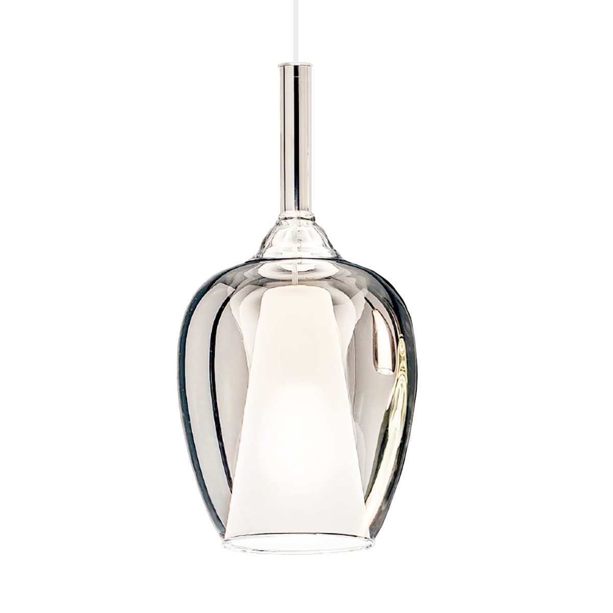 Lampadario vetro bianco trasparente Gea Luce OFELIA S E27 LED lampada soffitto in Lampade a sospensione Lampadari Bartalini - Colle di Val d’Elsa, commercioVirtuoso.it