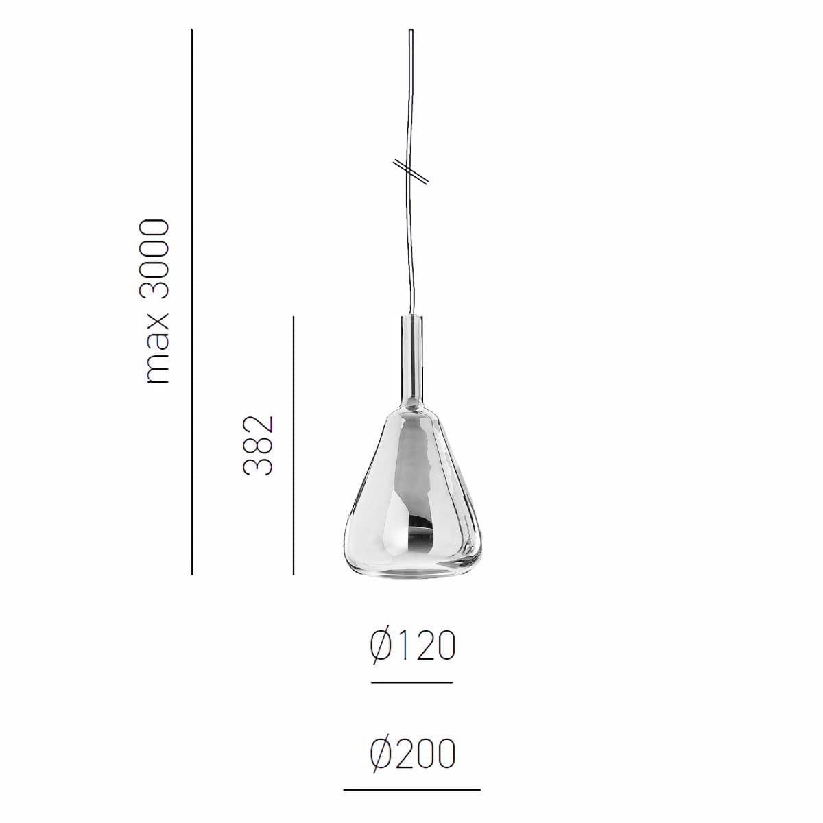 Lampadario vetro bianco trasparente Gea Luce OFELIA S E27 LED lampada soffitto in Lampade a sospensione Lampadari Bartalini - Colle di Val d’Elsa, commercioVirtuoso.it