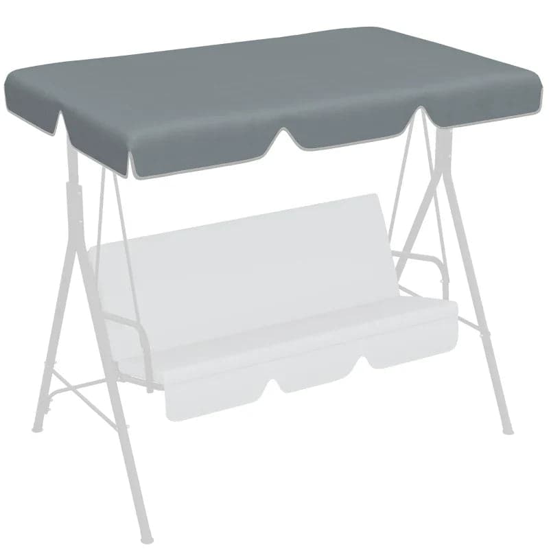 Tettuccio di Ricambio per Dondolo UV50+ 192x144 cm Grigio Scuro