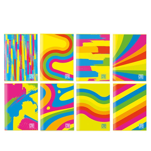 Maxiquaderno spiralato A4 80gr One Color 1 rigo 60fg Fantafluo Blasetti