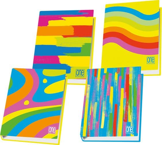 Raccoglitore 4 anelli One Color 26x32cm diam.30mm Fantafluo Blasetti