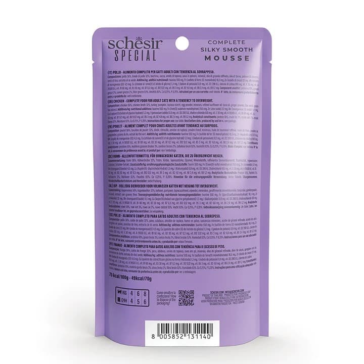 Schesir Special Mousse Light Pollo per Gatti adulti 70gr in Secco 101 Market - Poggibonsi, commercioVirtuoso.it