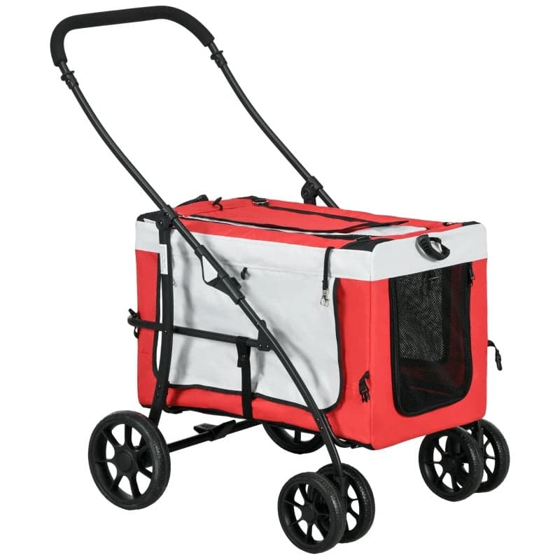 Passeggino per Cani Piccoli con 2 Guinzagli e Custodia Portaoggetti 81x58x97.5cm in Passeggini Danyx - Casoria, commercioVirtuoso.it