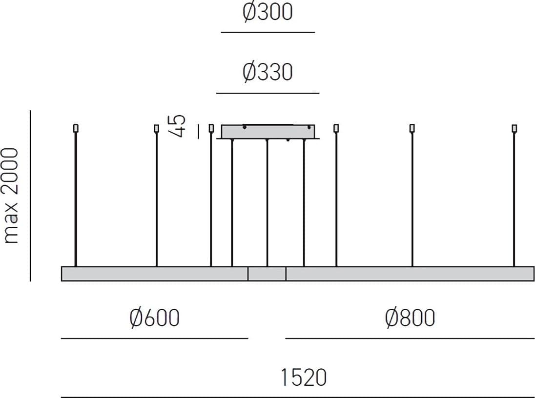Lampadario led Gea Luce CRISEIDE S3D B 9300Lm alluminio sospensione moderna in Lampade a sospensione Lampadari Bartalini - Colle di Val d’Elsa, commercioVirtuoso.it