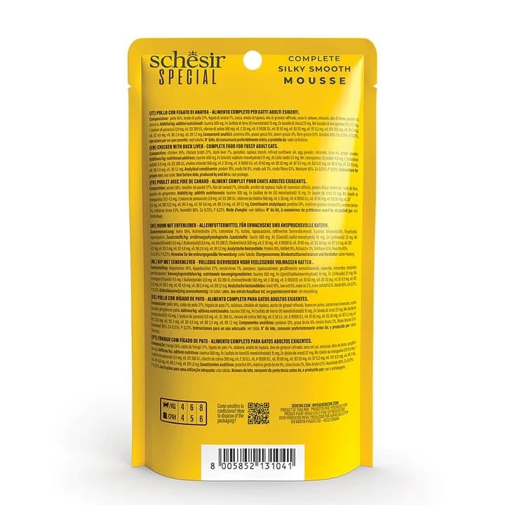 Schesir Special Mousse Exigent Pollo con Fegato di Anatra per Gatti adulti 70gr in Secco 101 Market - Poggibonsi, commercioVirtuoso.it