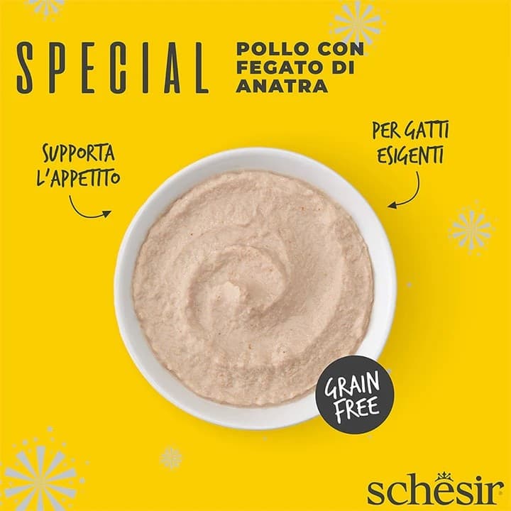 Schesir Special Mousse Exigent Pollo con Fegato di Anatra per Gatti adulti 70gr in Secco 101 Market - Poggibonsi, commercioVirtuoso.it