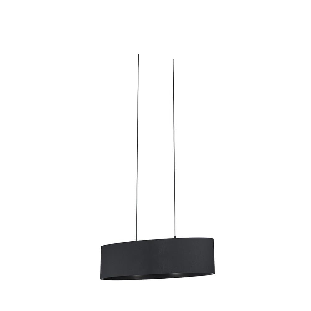 Lampadario Moderno Maserlo 1 2 Luci Acciaio Nero in Lampade a sospensione LuceArt - Montecorvino Pugliano, commercioVirtuoso.it