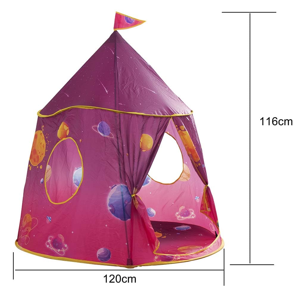 Tenda Gioco Bambini Casetta Rosa Castello in Tessuto 120x116 cm Interno ed Esterno in Tende giocattolo Danyx - Casoria, commercioVirtuoso.it