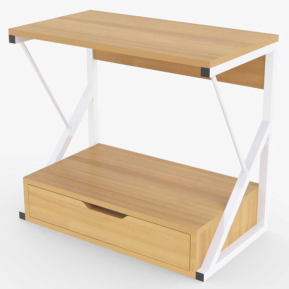 Scaffale Mensola Cucina Mobiletto Porta Microonde con Cassetto Metallo e Legno in Unità di mensole Danyx - Casoria, commercioVirtuoso.it