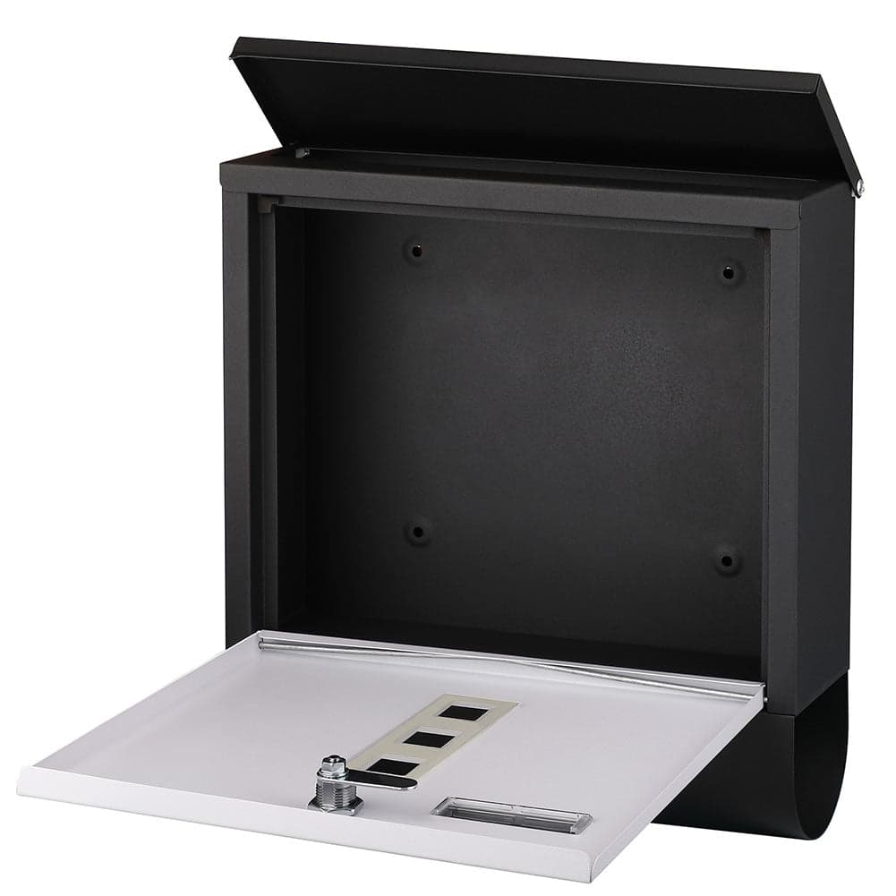 Cassetta Porta Posta Acciaio Verniciato Antiruggine 37x33.5x10 cm 2 Chiavi Bianco Nero in Cassette postali con fissaggio a parete Danyx - Casoria, commercioVirtuoso.it