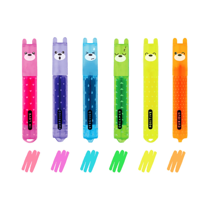 Legami - Set di 6 Mini Evidenziatori - Teddy's Mood (MH0003) in Evidenziatori Cartospedia - Napoli, commercioVirtuoso.it