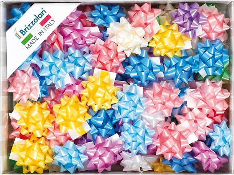 100 stelle nastro liscio 6800 10mmxD5cm colori assortiti primavera Brizzolari