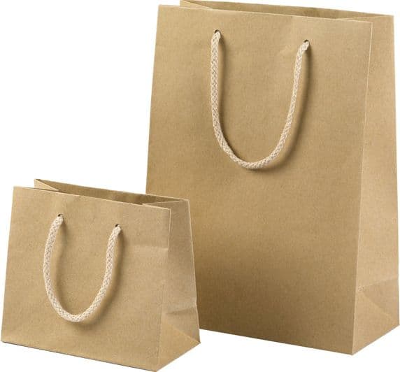 12 Shopper Carta Kraft 27X37+12Cm Avana in Borse riutilizzabili per la spesa Il Centro - Jesi, commercioVirtuoso.it