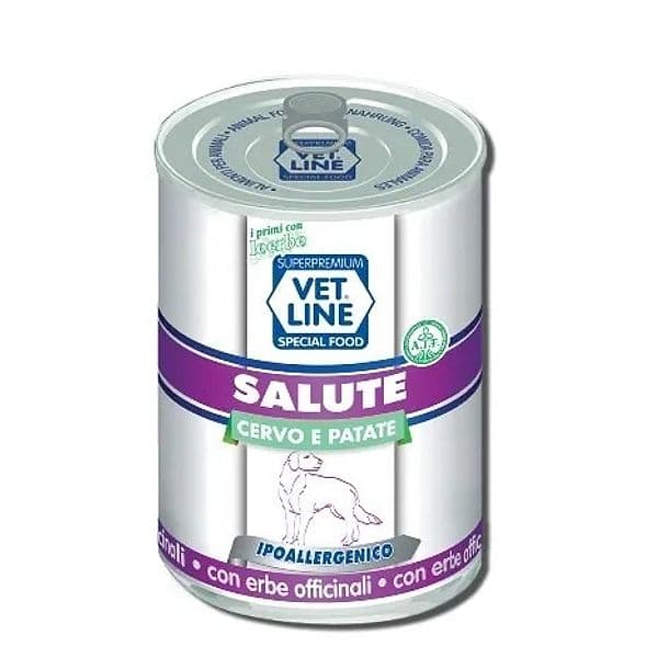 Vet Line mangime umido Cani linea Salute Cervo e Patate 400 gr in Secco 101 Market - Poggibonsi, commercioVirtuoso.it