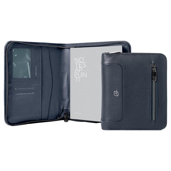 Portablocco A5 Gate Trended ecopelle dim. 19x23cm blu InTempo