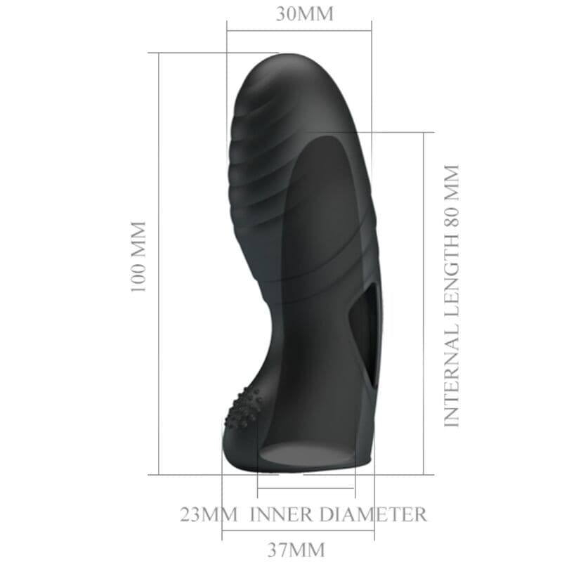 PRETTY LOVE - VIBRATORE DA DITO IN SILICONE ALAN NERO in Vibratori G-Spot Desideria Shop - Latina, commercioVirtuoso.it
