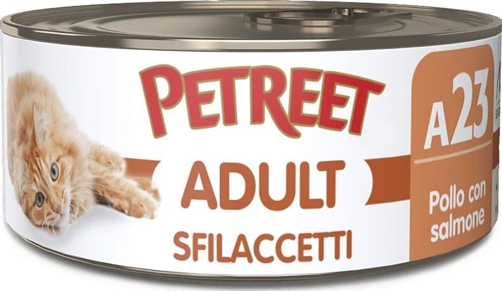 Petreet Cat Adult Sfilaccetti Pollo con Salmone 70gr