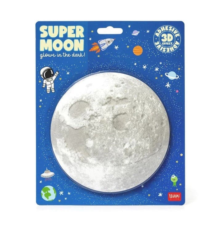 Legami - Luna Fosforescente Adesiva - Super Moon (GLW0002) in Sticker da muro e lettere in legno Cartospedia - Napoli, commercioVirtuoso.it