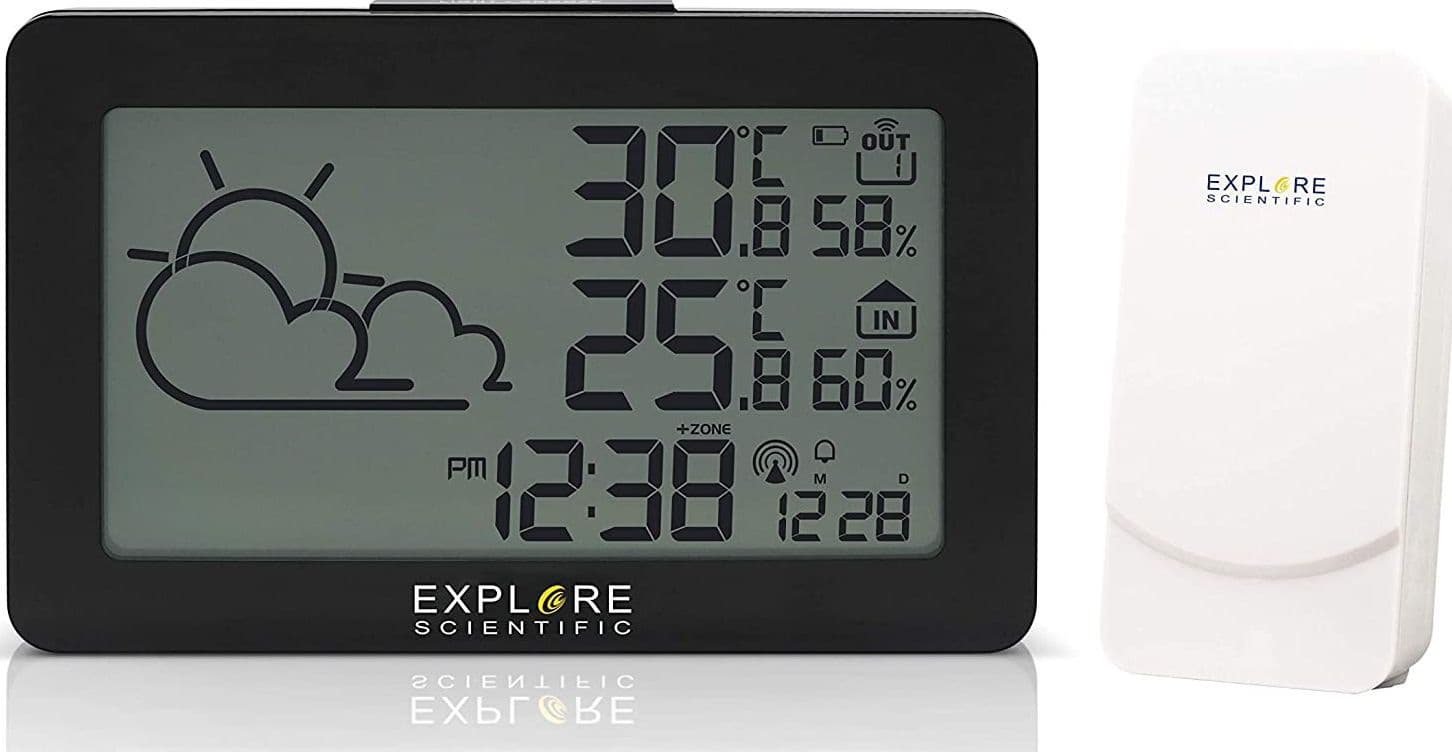 previsioni del tempo con temperatura e umidità interna e esterna radiocontrollato in Stazioni meteo Tropposmart.it - Genova, commercioVirtuoso.it