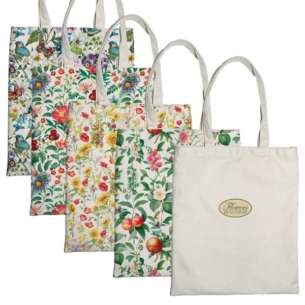 Shopper Nature Flowers in eco cotone 42x38,5cm fantasie assortite Pigna