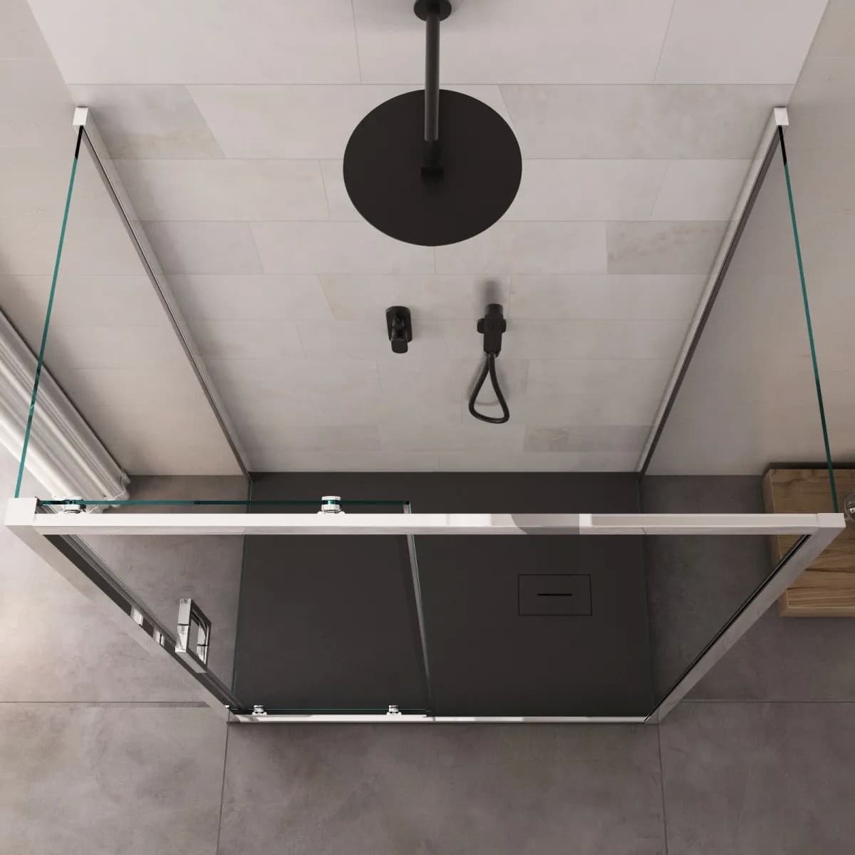 Box Doccia 3 lati scorrevole trasparente 6mm h195cm AMBRA in Box doccia StileBagno - Roma, commercioVirtuoso.it
