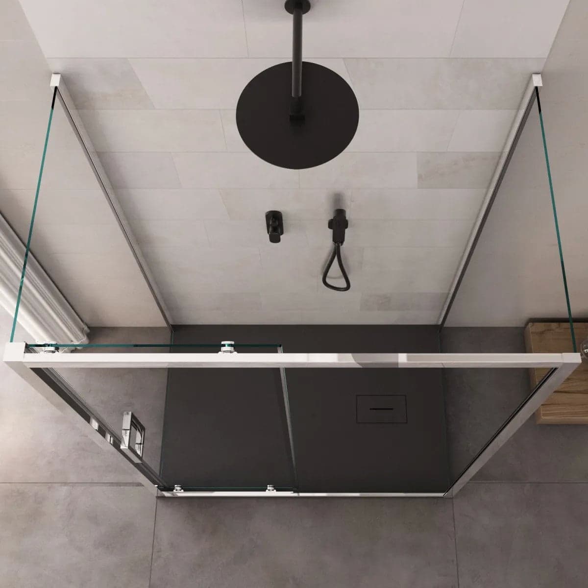 Box Doccia 3 lati scorrevole trasparente 6mm h195cm AMBRA in Box doccia StileBagno - Roma, commercioVirtuoso.it