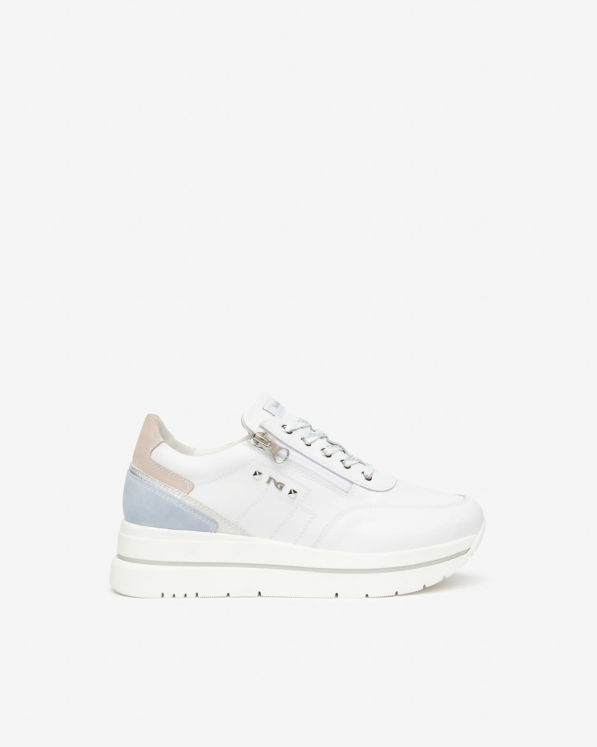 NeroGiardini Donna Sneakers in pelle e camoscio in Sneaker casual Cantali Calzature - Randazzo, commercioVirtuoso.it