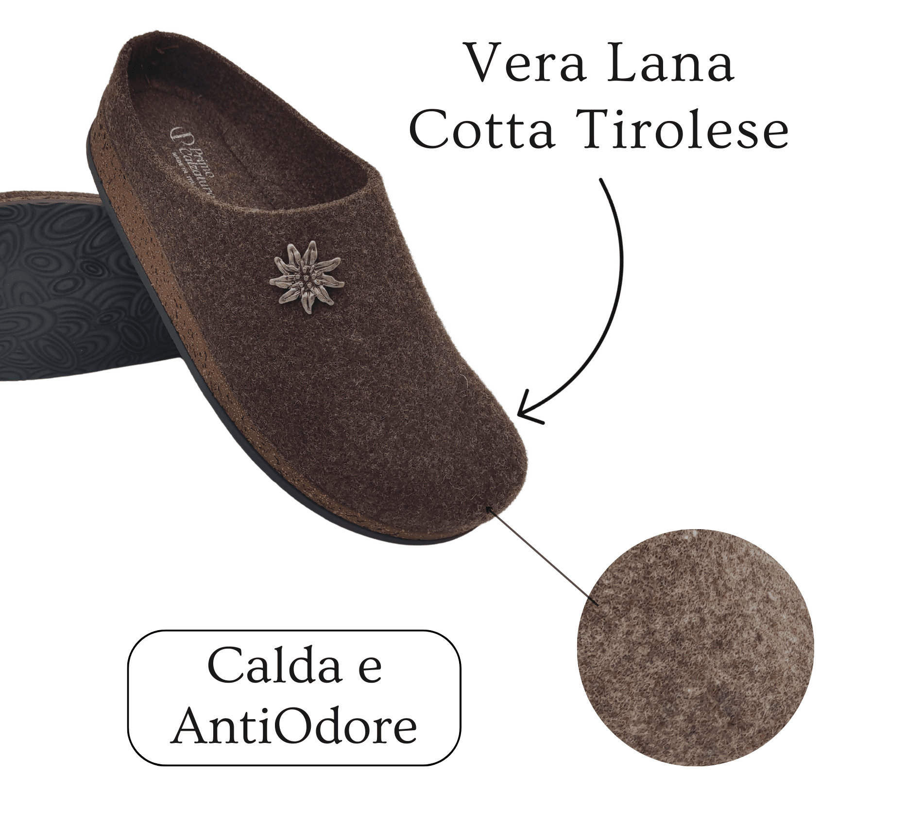 Primo Calzature Ottime Ciabatte Uomo Invernali, Pantofole Tirolesi in Lana per Casa 100% Made in Italy in Pantofole Primo Calzature - Venezia, commercioVirtuoso.it