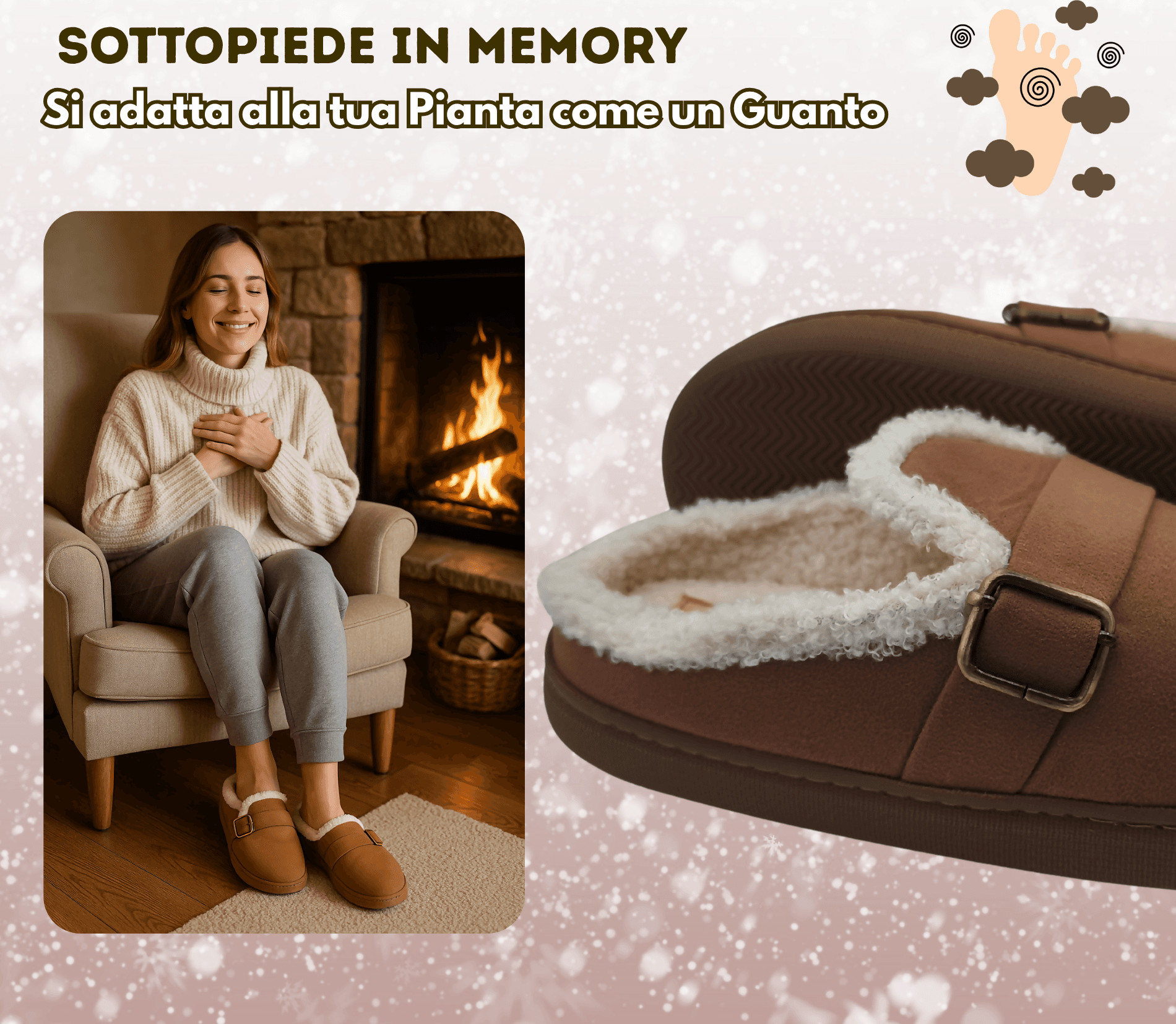 Terranova ciabatte donna invernali con pelo, calde pantofole peluche in memory foam, confort stravolgente in Ciabatte moda Primo Calzature - Venezia, commercioVirtuoso.it