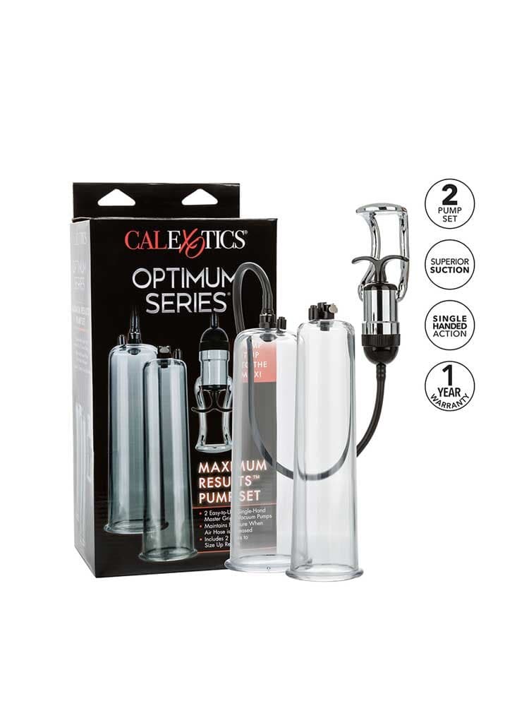 CalExotics Optimum Series Maximum Results Pump Set – Set Pompa per Pene con 2 Cilindri, Pompa Master Grip, Valvola di Rilascio Rapido, Materiali Sicuri in prodotto Erosdom - Palmi, commercioVirtuoso.it